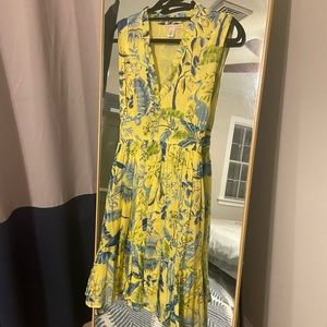 Banjanan Yellow Print Dress Size Small